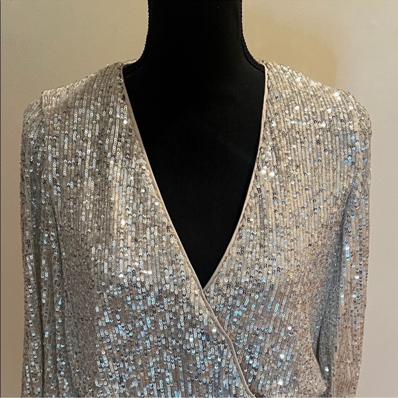Eliza J Silver Sequin Dress - Picture 6 of 11